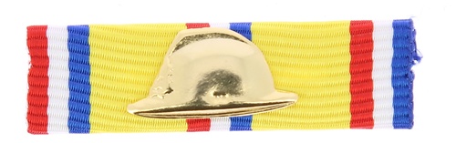 Applique  barette dixmude SAPEURS POMPIERS CASQUE OR 30 ANS