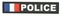 BANDE PATRO PVC "POLICE" FOND NOIR LETTRES BLANCHES DRAPEAU FRANCE