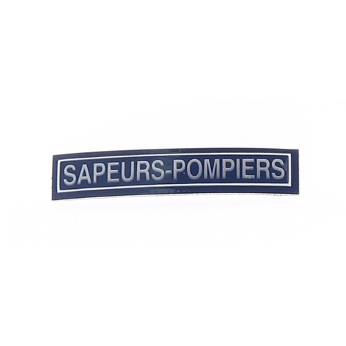 BARRETTE SAPEURS-POMPIERS RETROREFLECHISSANT BLEU/BLANC