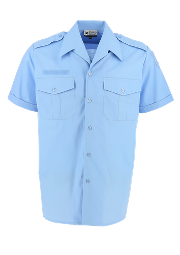 Chemise pattes épaules 2 poches MC col ouvert