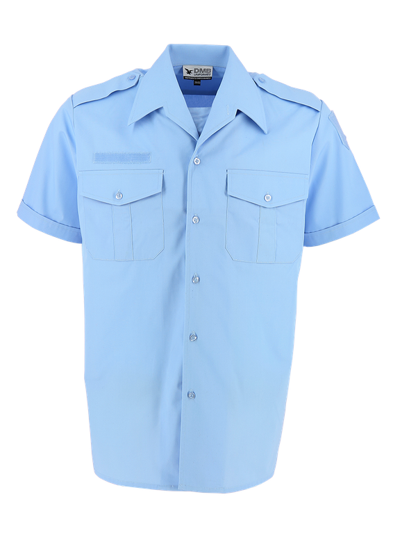 Chemise pattes épaules 2 poches MC col ouvert