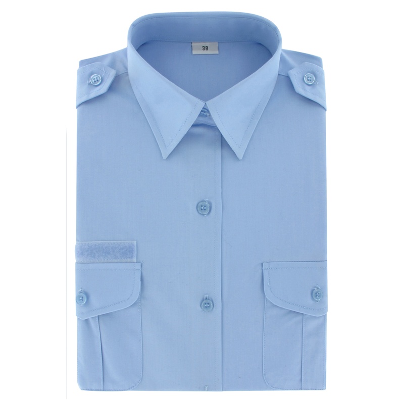 Chemise pattes épaules 2 poches ML col fermé FEMME