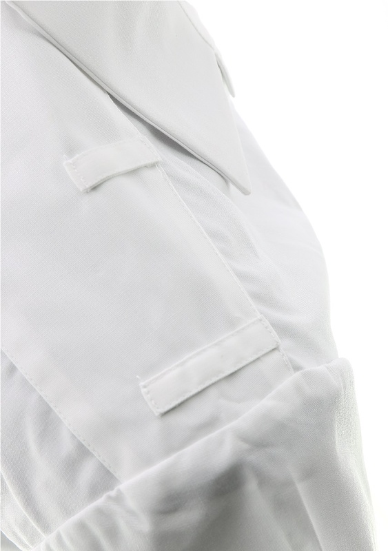 CHEMISETTE REF.1514 BLANCHE MARINE NATIONALE PASSANT EPAULETTE 0V