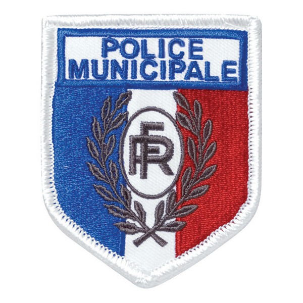 Écusson brodé RF avec bourdon monté sur velcro