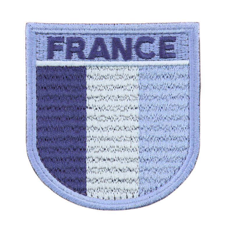 ecusson b v bleu france tricolore monte sur velcro