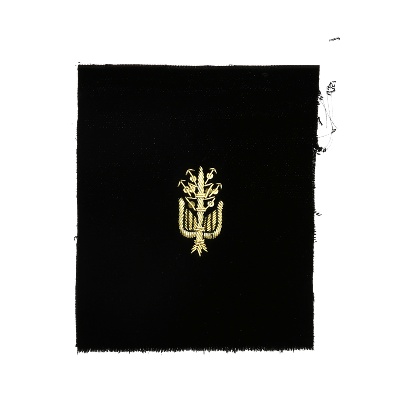 Ecusson de bras Pompier foudre état-major cannetille