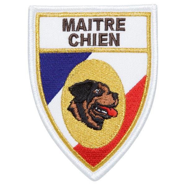 ECUSSON SOIE ECU TRICOLORE MAITRE CHIEN ROTTWEILLER S/VELCRO