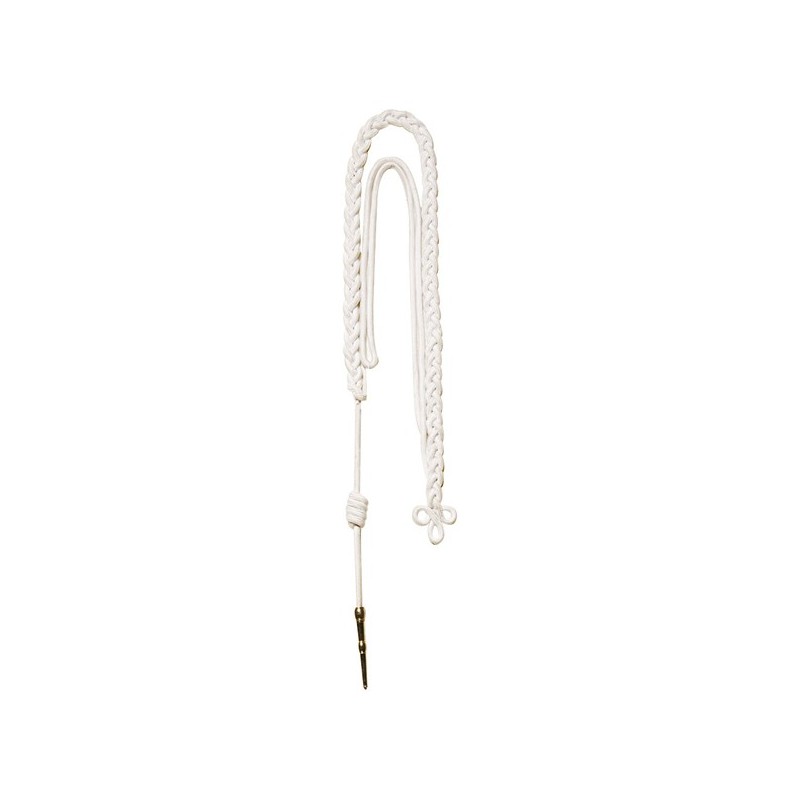fourragere fantaisie nylon blanc ferret or