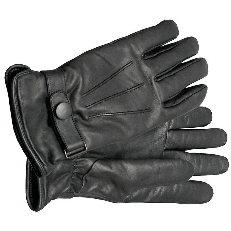 GANTS CUIR NOIR FOURRES