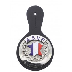 insigne metal a s v p rf s cuir pour poitrine ref 9166 