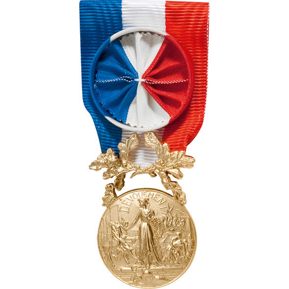 Medaille  Acte de Courage et Devouement  Or avec rosette