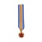 Médaille Insigne des Blesses Militaire étoile émaillée rouge