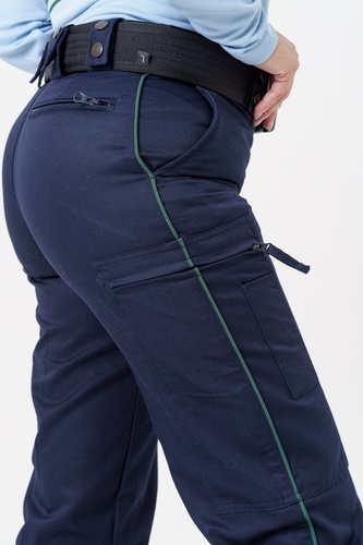 PANTALON AMPLE MARINE MAT