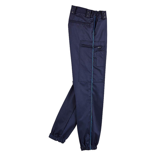 PANTALON MI-SAISON AMPLE MARINE SATINE - PM