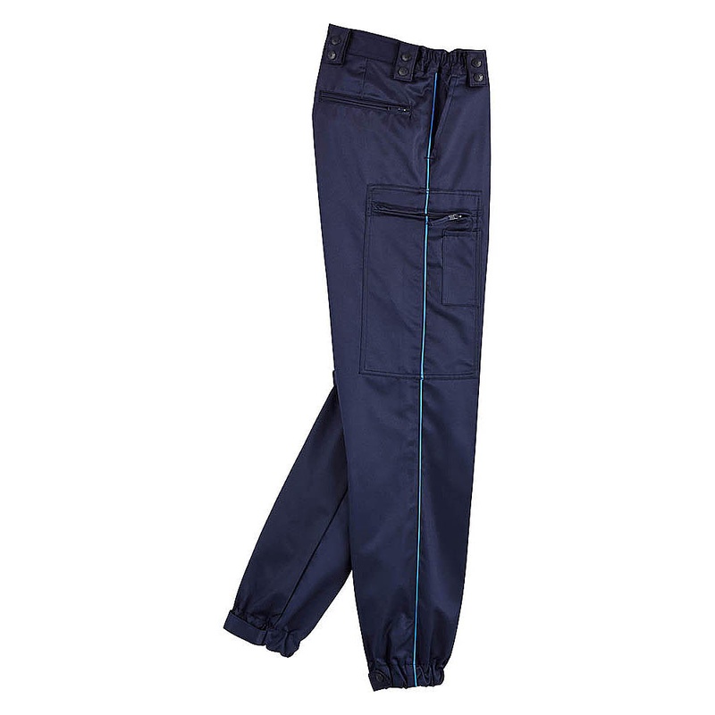 PANTALON MI-SAISON AMPLE MARINE SATINE - PM
