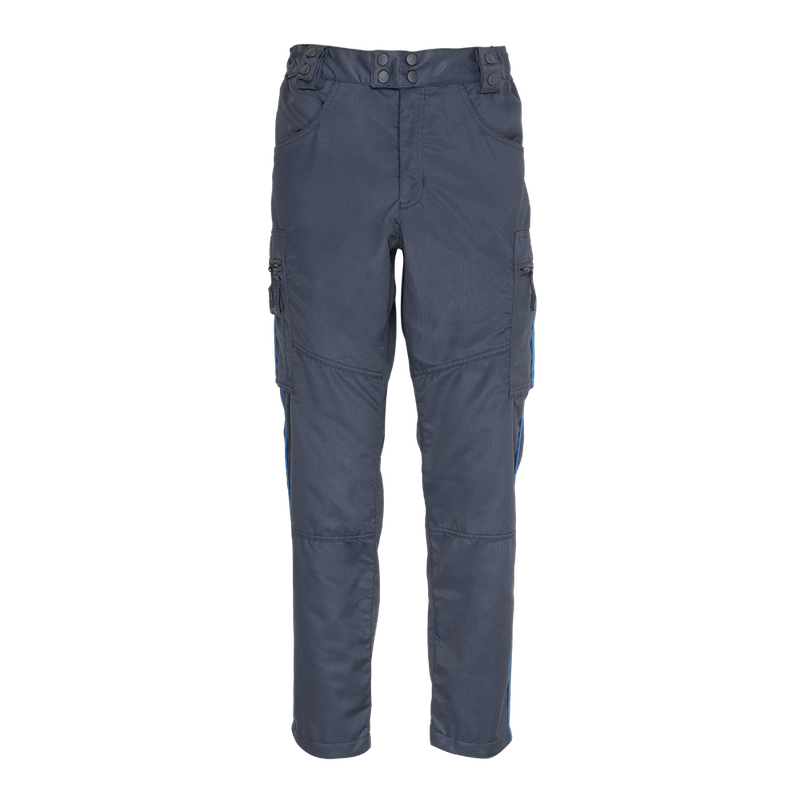 PANTALON MI-SAISON AMPLE MARINE SATINE