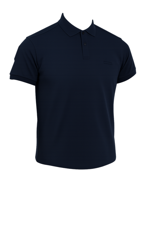 polodouble face bouton uni