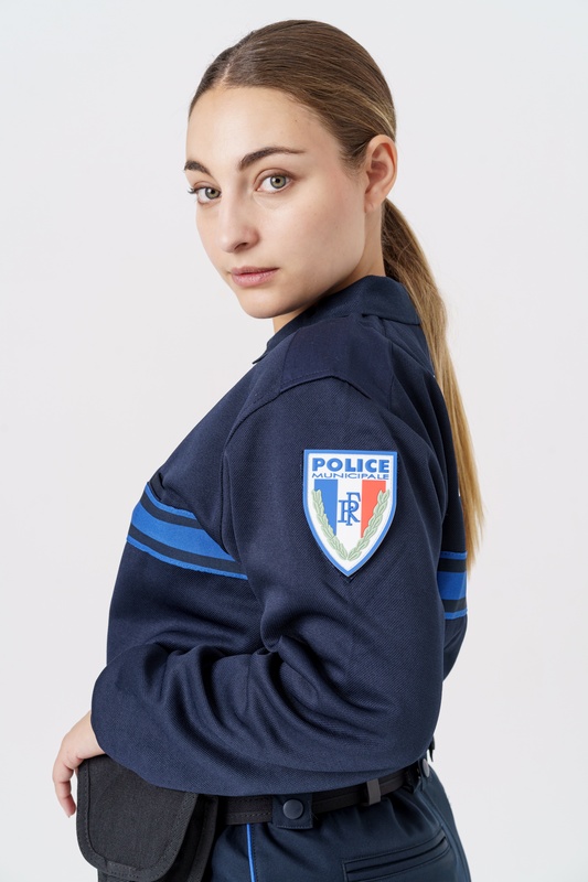 Polo manches longues double face