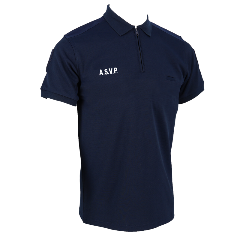 polo ref 1553 double face asvp bleu sans bande mc zip