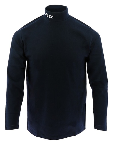 Sous-pull col cheminée coton/élasthanne