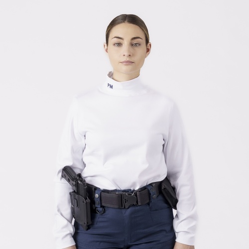 Sous-pull col cheminée coton/élasthanne