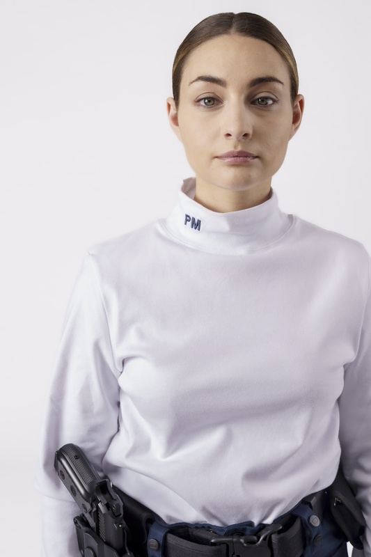 Sous-pull col cheminée coton/élasthanne